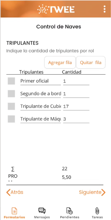Aplicación móvil de Twee